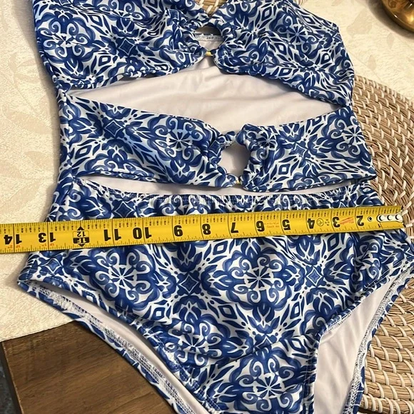 Maar Blue Patterned Swimsuit